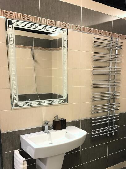 Zrcadlo 60 x 150 cm s potiskem meandr dlouhé ARNOST